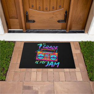 Retro 80s 7th Grade Is My Jam Back To School Doormat