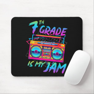Retro 80s 7th Grade Is My Jam Back To School Mouse Mat