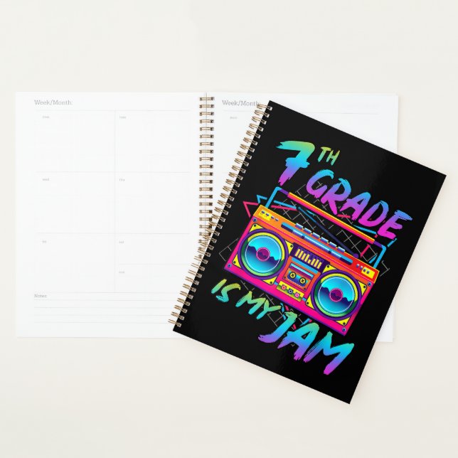 Retro 80s 7th Grade Is My Jam Back To School Planner (Display)
