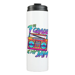 Retro 80s 7th Grade Is My Jam Back To School Thermal Tumbler