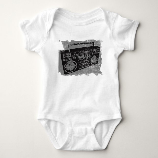 RETRO 80'S 90'S BOOM BOX BABY BODYSUIT (Front)