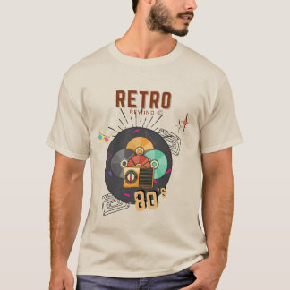 Retro 80s/90s Music CD Cover Design T-Shirt