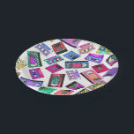 Retro 80's 90's Neon Patterned Cassette Tapes Paper Plate<br><div class="desc">This cool and retro neon bright colourful 80's and 90's throwback patterns on cassette tapes is perfect for the trendy and stylish individual. Its fun and playful print is great for many gifts and occasions. Enjoy this funny and fashionable design for your next purchase; for yourself, your friends, or your...</div>
