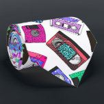 Retro 80's 90's Neon Patterned Cassette Tapes Tie<br><div class="desc">This cool and retro neon bright colourful 80's and 90's throwback patterns on cassette tapes is perfect for the trendy and stylish individual. Its fun and playful print is great for many gifts and occasions. Enjoy this funny and fashionable design for your next purchase; for yourself, your friends, or your...</div>