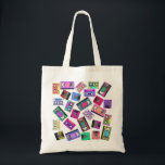 Retro 80's 90's Neon Patterned Cassette Tapes Tote Bag<br><div class="desc">This cool and retro neon bright colourful 80's and 90's throwback patterns on cassette tapes is perfect for the trendy and stylish individual. Its fun and playful print is great for many gifts and occasions. Enjoy this funny and fashionable design for your next purchase; for yourself, your friends, or your...</div>