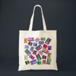 Retro 80's 90's Neon Patterned Cassette Tapes Tote Bag<br><div class="desc">This cool and retro neon bright colourful 80's and 90's throwback patterns on cassette tapes is perfect for the trendy and stylish individual. Its fun and playful print is great for many gifts and occasions. Enjoy this funny and fashionable design for your next purchase; for yourself, your friends, or your...</div>