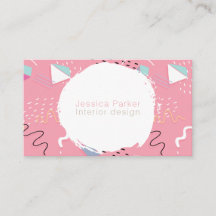 Retro 80's 90's Pink Sketched Doodle Shapes