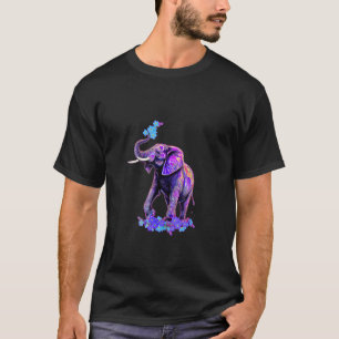 Retro 80s 90s synthwave Forget me not Elephant Tru T-Shirt