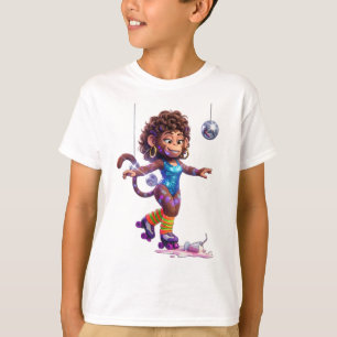 Retro 80s Aesthetic Roller Disco Monkey T-Shirt