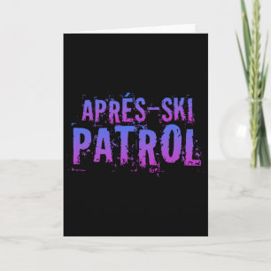Retro 80s Apres Ski Patrol Vintage _1 Card