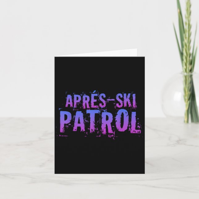 Retro 80s Apres Ski Patrol Vintage  Card (Front)