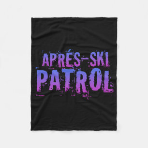 Retro 80s Apres Ski Patrol Vintage Fleece Blanket