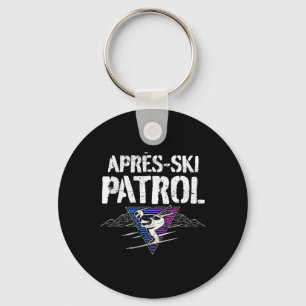 Retro 80s Apres Ski Patrol Vintage Key Ring