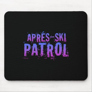 Retro 80s Apres Ski Patrol Vintage  Mouse Mat