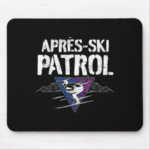 Retro 80s Apres Ski Patrol Vintage  Mouse Mat
