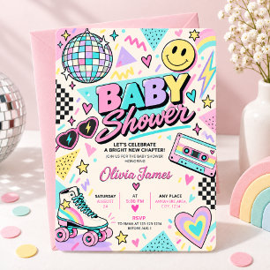 Retro 80s Baby Shower Invitation