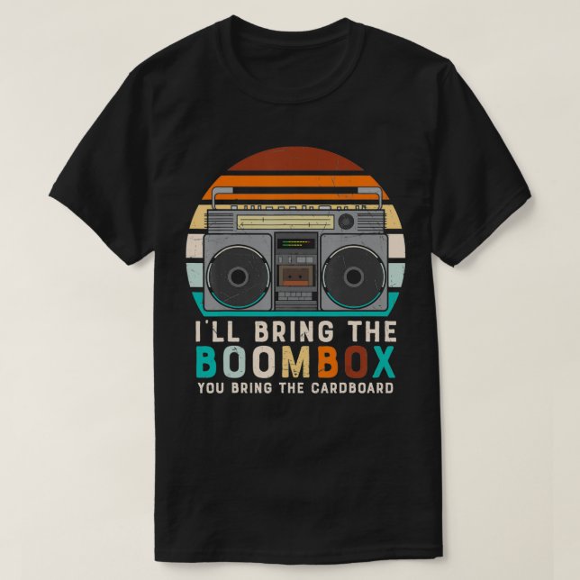 Retro 80's Boom Bo Break Dancing Graphic  T-Shirt (Design Front)