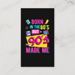 Retro  80s Born Music Party Disco 90s Business Card