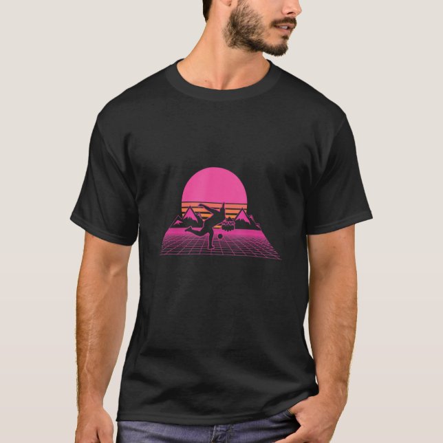 Retro 80s Bowling Bowling Player Bowler T-Shirt (Front)