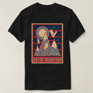 Retro 80s Boyne Mountain Ski Adventure T-Shirt