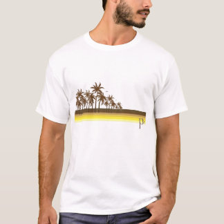 Retro 80s Brown/Gold Palms T-Shirt