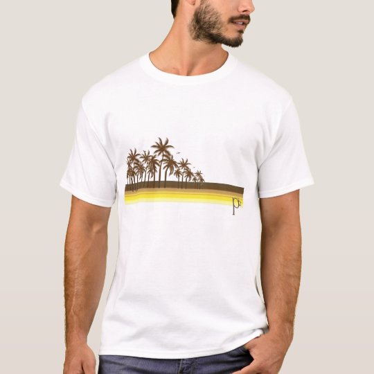 Retro 80s Brown/Gold Palms T-Shirt