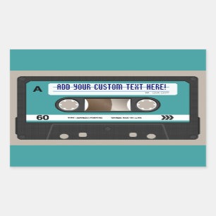 Retro 80s Cassette Tape Personalised Sticker