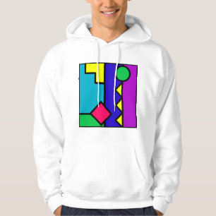 Retro 80s Colour Block Hoodie