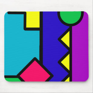 Retro 80s Colour Block Mouse Mat