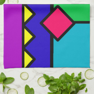 Retro 80s Colour Block Tea Towel