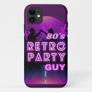 Retro 80s Disco Dance Party Neon Purple Funky iPhone 11 Case