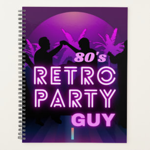 Retro 80s Disco Dance Party Neon Purple Funky  Planner
