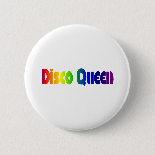 Retro 80's | Disco Queen 80s 6 Cm Round Badge (Front)