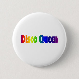 Retro 80's   Disco Queen 80s 6 Cm Round Badge