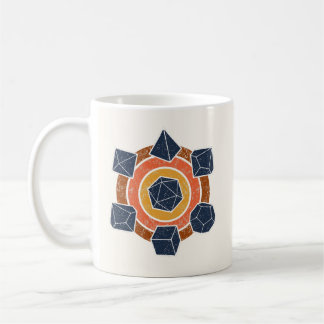 Retro 80s Distressed RPG Dice Coffee Mug