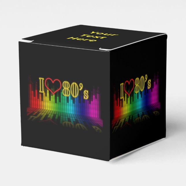 Retro 80's Equalizer Party Custom Favour Box (Front Side)
