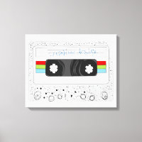 Retro 80s funky cassette tape