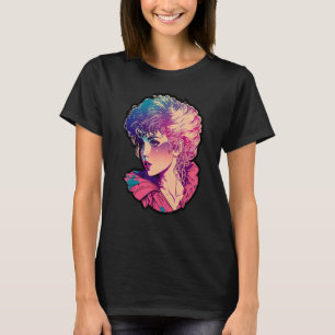 Retro 80's Girl with Big Hair Matching Party Outfi T-Shirt