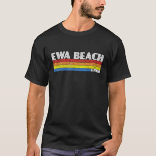 Retro 80s Hawaii HI Souvenir Ewa Beach T-Shirt