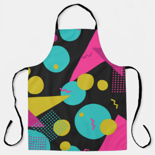 Retro 80s Memphis Geometric Design Apron
