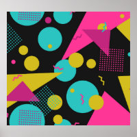 Retro 80s Memphis Geometric Design