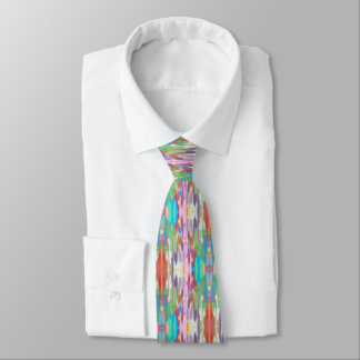 Retro 80s Miami Pastel Kaleidoscope Print Tie