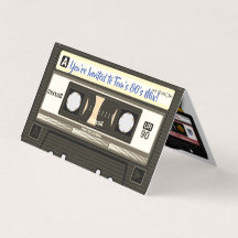 Retro 80's Mix Tape Cassettes and Records