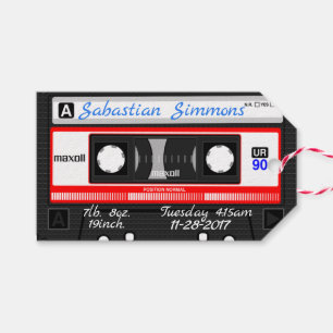 Retro 80's Mix Tape Customised Cassette Any Day Gift Tags