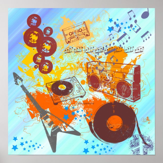 Retro 80's Music Poster (Front)