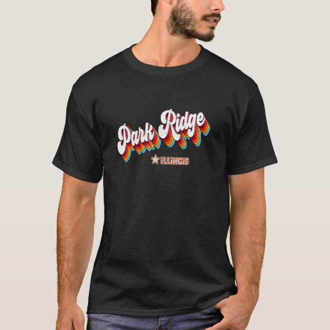 Retro 80s Park Ridge Illinois Il T-Shirt (Front)