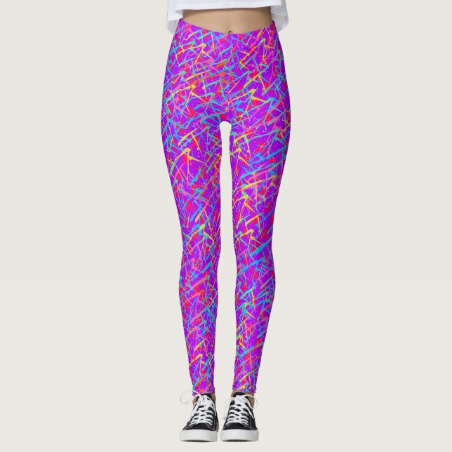 Retro 80s party leggings (Front)