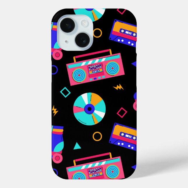 Retro 80s Pattern Case-Mate iPhone Case (Back)