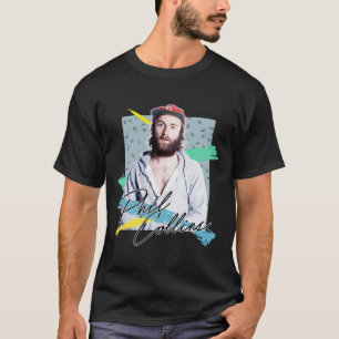 Retro 80s Phil Collins  Aesthetic Fan Art Design.p T-Shirt