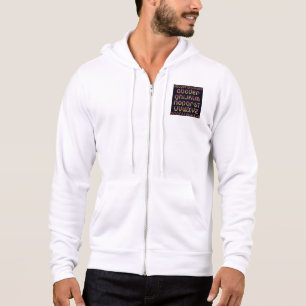 Retro 80s Pink and Yellow Glowing Neon Alphabet Hoodie